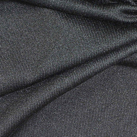 Brushed Polyester Stretch Milk Silk Knit Fabric, 151 gsm, 165 cm — Grey