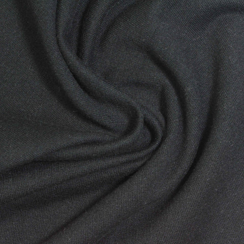 Cotton Polyester French Terry Fabric, 236 gsm, 185 cm — Black