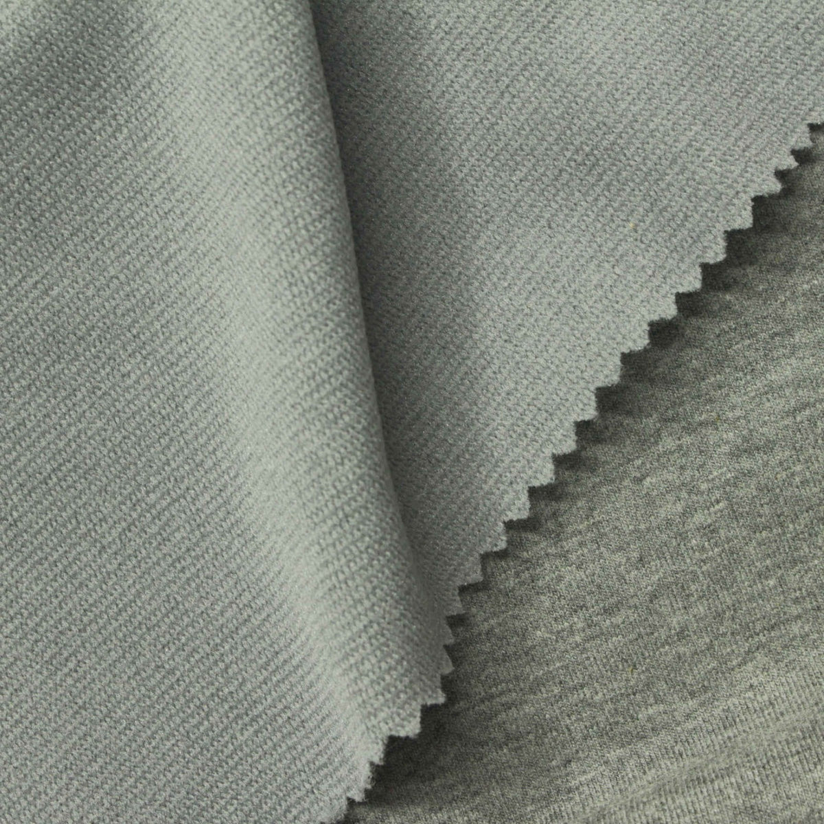 Heather Polyester Cotton Stretch French Terry Fabric, 314 gsm, 176 cm — Green