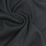 Cotton Polyester Stretch Rib Knit Fabric, 278 gsm, 118 cm — Black