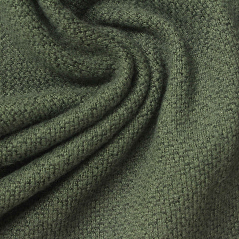 Dark Green Marl Chunky Knit, Polyester, 312 gsm