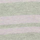 Light Green Horizontal-Stripe Chunky Knit, Viscose-Poly
