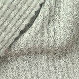 Polyester Stretch Waffle Knit Fabric, 227 gsm, 170 cm — Grey — texture