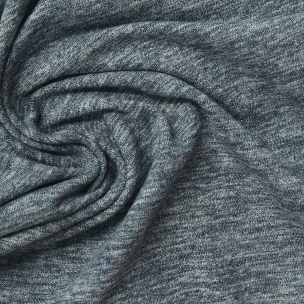 Blue Marl Jersey Knit, Polyester, 220 gsm