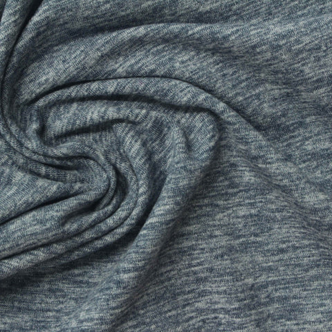 Blue Marl Jersey Knit, Polyester, 220 gsm