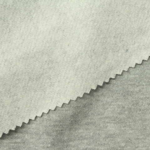 Heathered Grey Marl French Terry, Cotton-Poly, 246 gsm