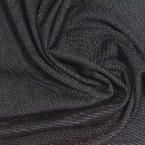 Striped Modal Polyester Stretch Jersey Knit Fabric, 183 gsm, 170 cm — Grey