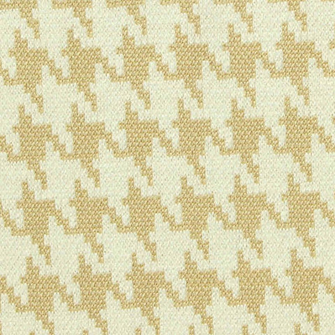Beige Houndstooth Interlock Knit, Poly-Viscose
