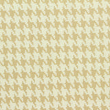 Beige Houndstooth Interlock Knit, Poly-Viscose