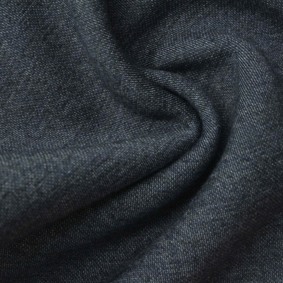 100% Polyester Denim Fabric, 420 gsm, 183 cm — Navy