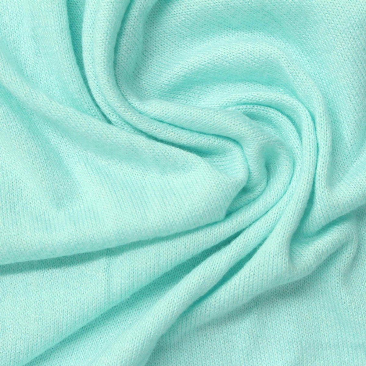 Viscose Polyester Stretch Chunky Knit Fabric, 205 gsm, 160 cm — Green