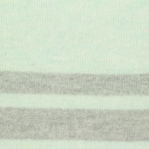 Grey Horizontal-Stripe Chunky Knit, Viscose-Poly, 217 gsm