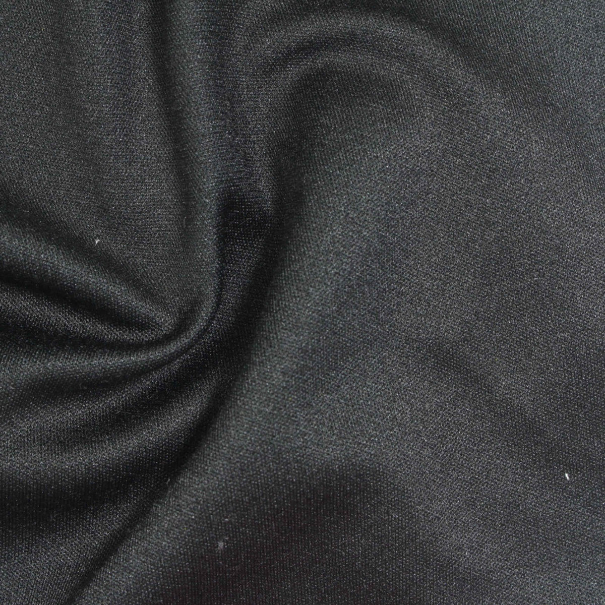 Polyester Viscose Stretch Interlock Knit Fabric, 270 gsm, 165 cm — Black