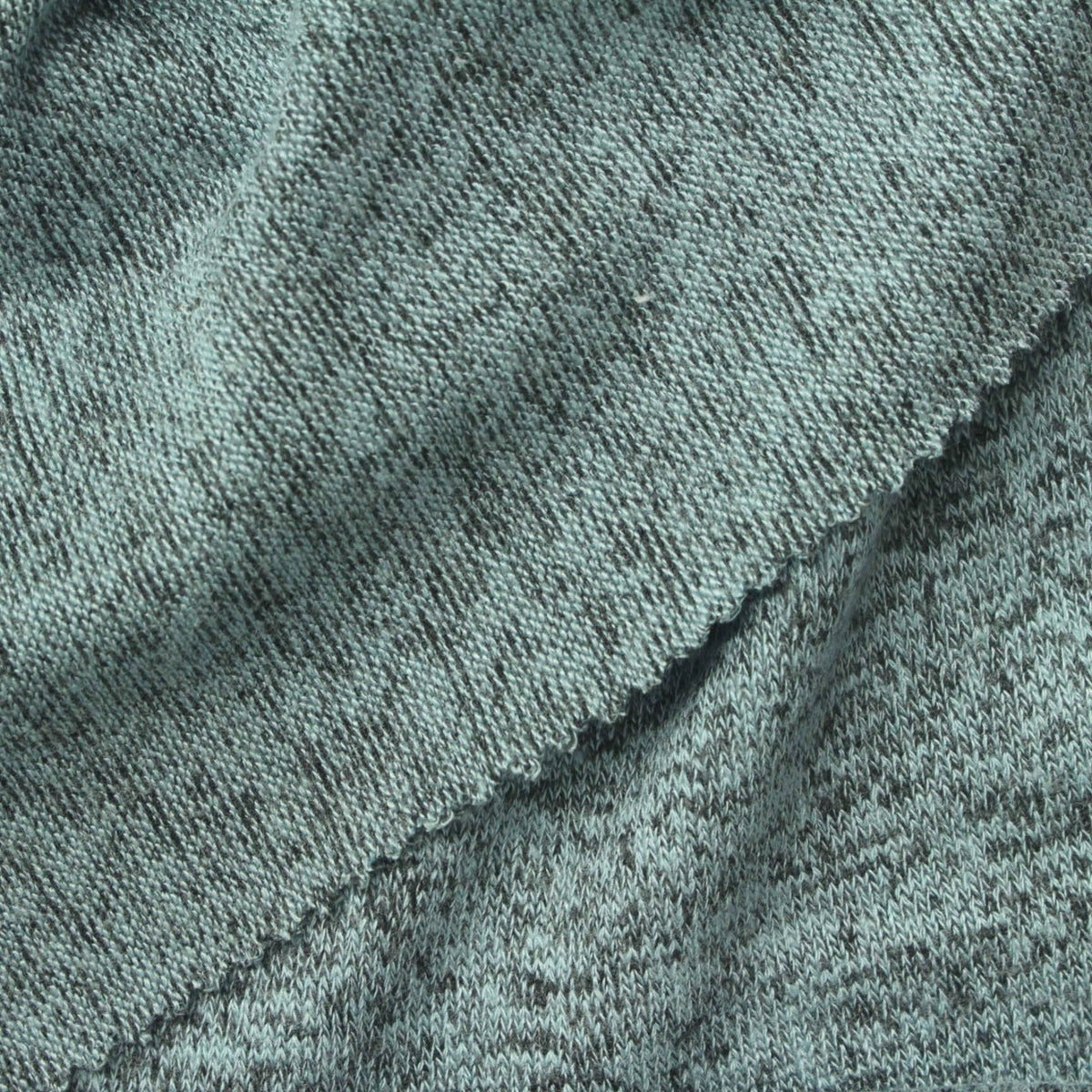 Teal Heather Chunky Knit, Viscose-Poly