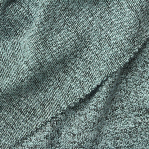 Teal Heather Chunky Knit, Viscose-Poly