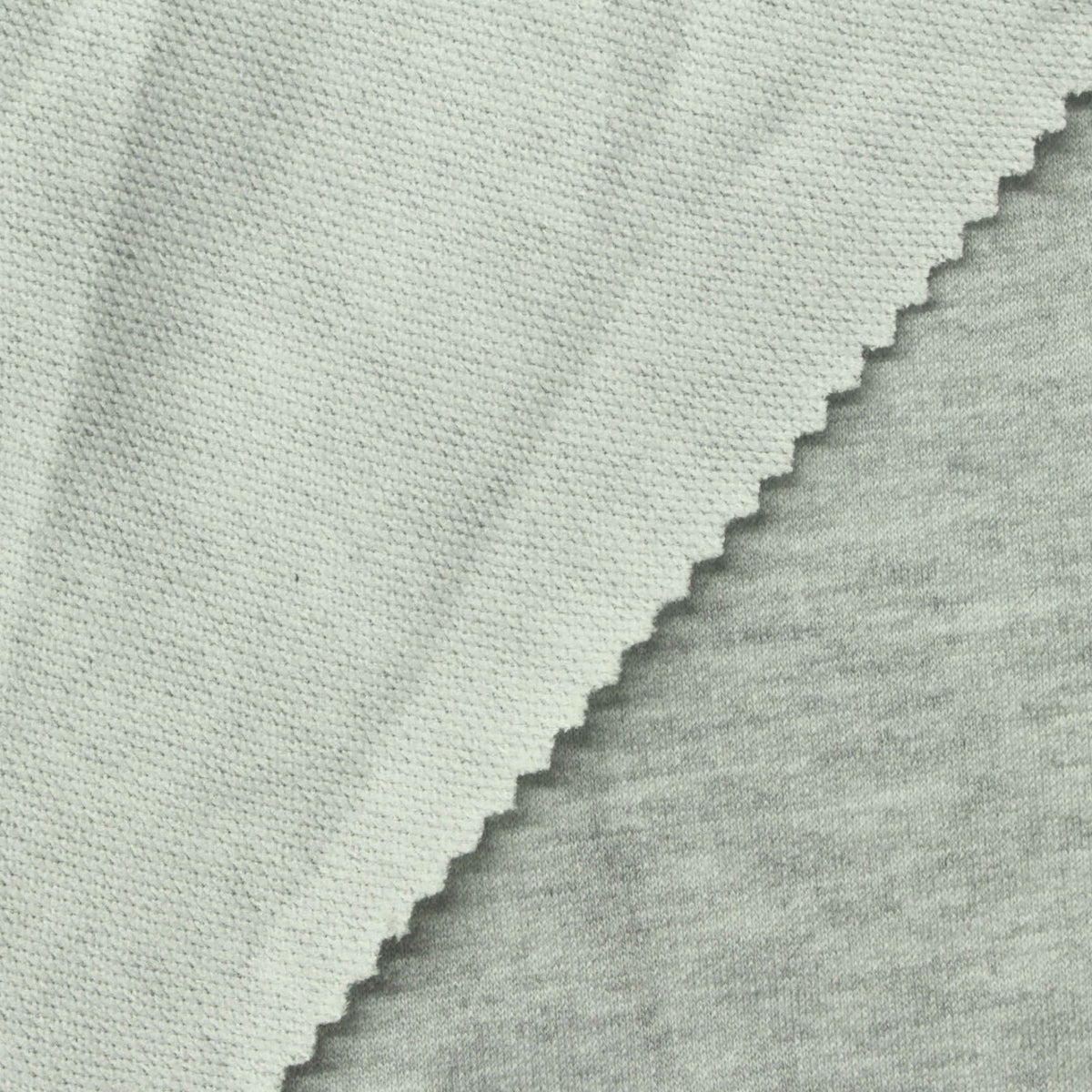 Grey Heather French Terry, Polyester, 205 gsm