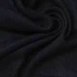 Brushed Viscose Polyester Stretch Chunky Knit Fabric, 208 gsm, 130 cm — Navy