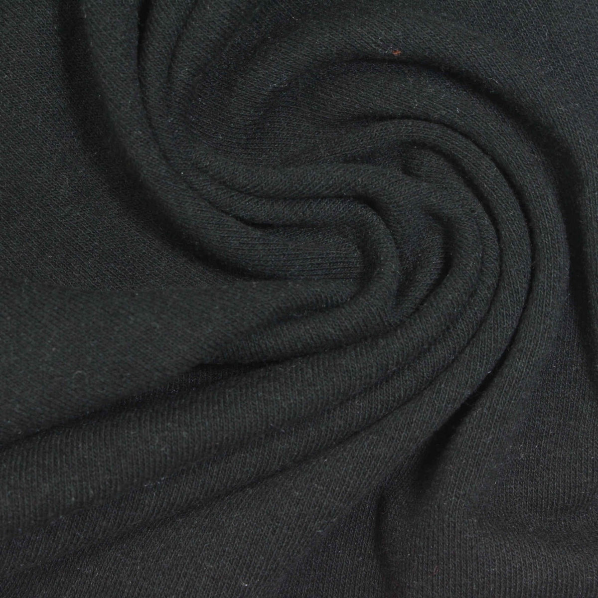 Cotton Polyester French Terry Fabric, 240 gsm, 180 cm — Black