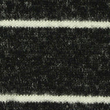 White Horizontal-Stripe Chunky Knit, Viscose-Poly — texture