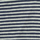 Navy Horizontal-Stripe Interlock Knit, Cotton — texture