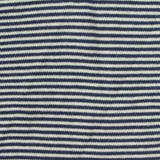 Navy Horizontal-Stripe Interlock Knit, Cotton