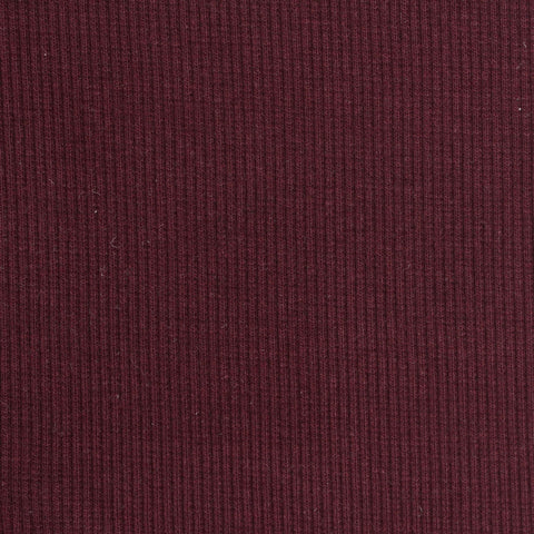 Cotton Polyester Stretch Rib Knit Fabric, 400 gsm, 135 cm — Red