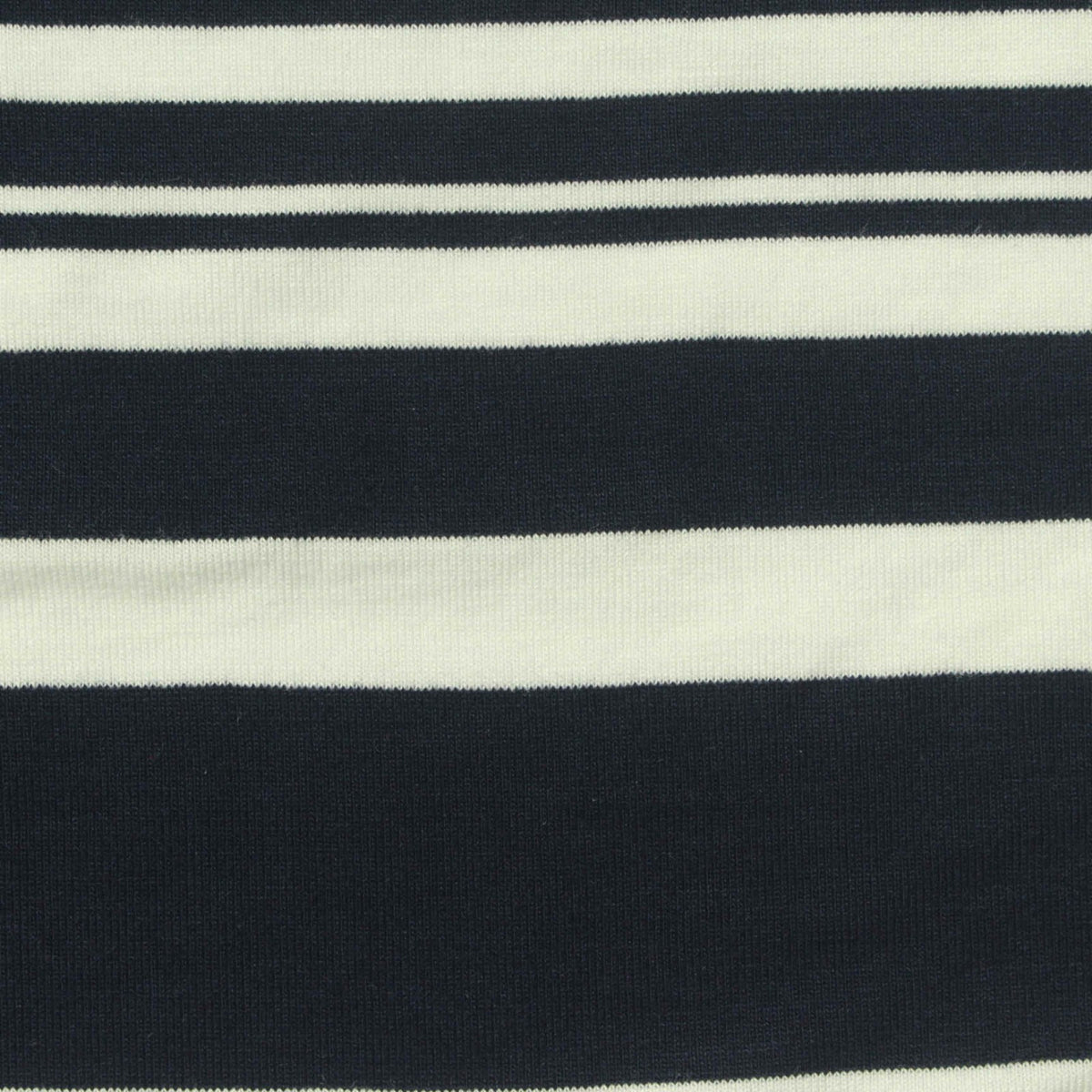Navy Horizontal-Stripe Knit, Viscose, 180 gsm