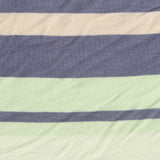 Blue Horizontal-Stripe Jersey Knit, Viscose