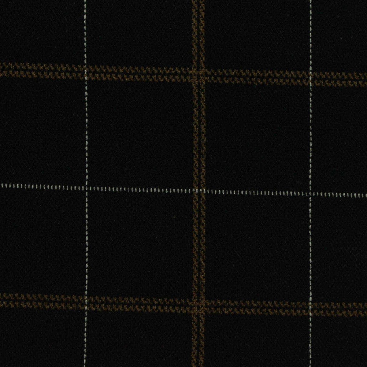 Black Plaid Jacquard, Viscose-Poly, 360 gsm