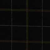 Black Plaid Jacquard, Viscose-Poly