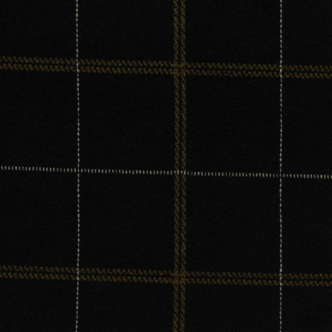 Black Plaid Jacquard, Viscose-Poly, 360 gsm