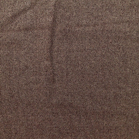 Brown Marl Rib Knit, Polyester, 220 gsm, 150 cm