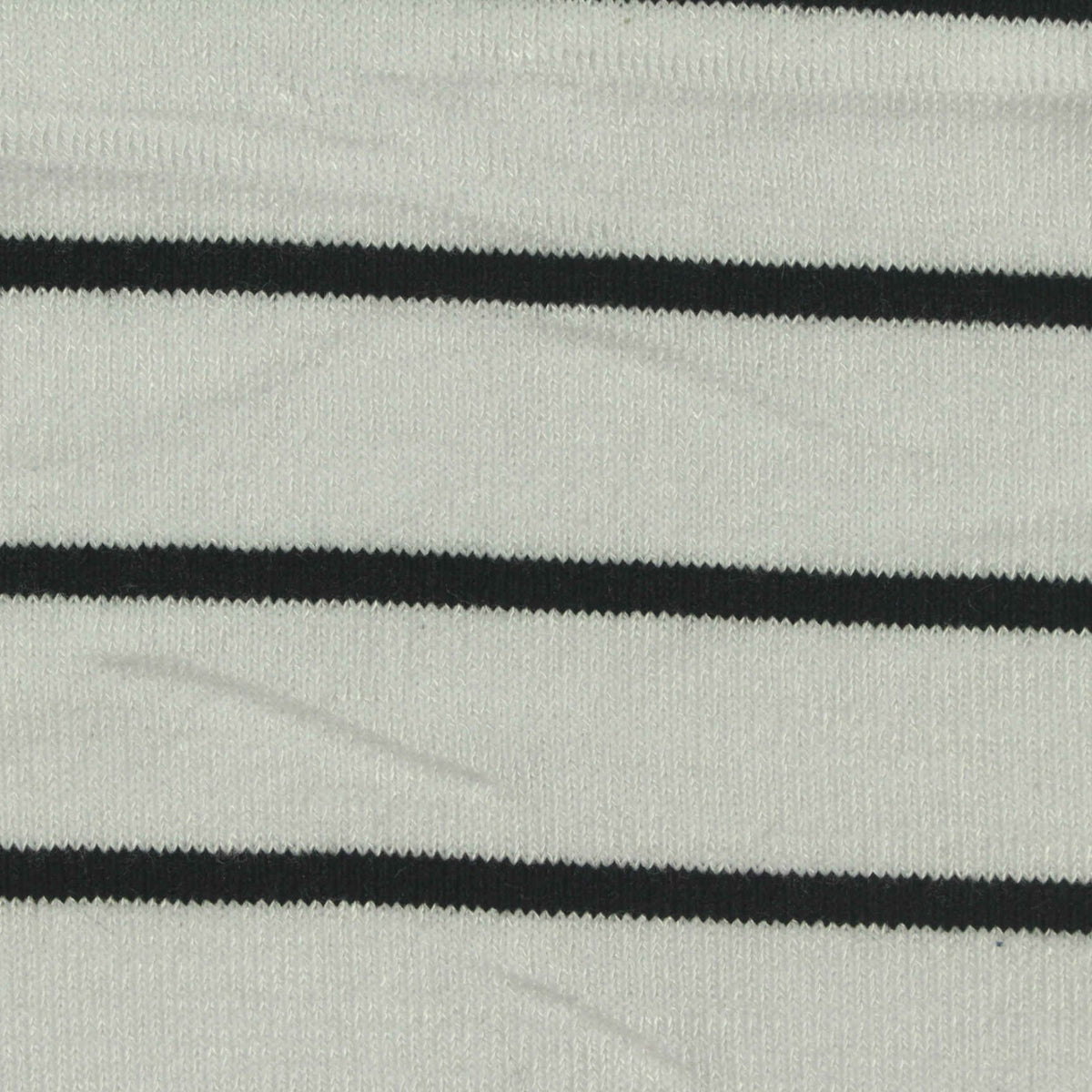 Black Horizontal-Stripe Chunky Knit, Poly-Viscose, 240 gsm