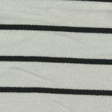 Black Horizontal-Stripe Chunky Knit, Poly-Viscose