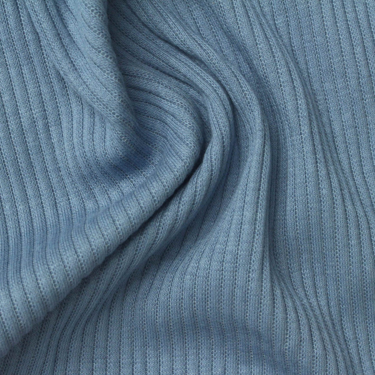 Rib Knit Fabric, 229 gsm, 108 cm — Blue