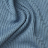 Rib Knit Fabric, 229 gsm, 108 cm — Blue