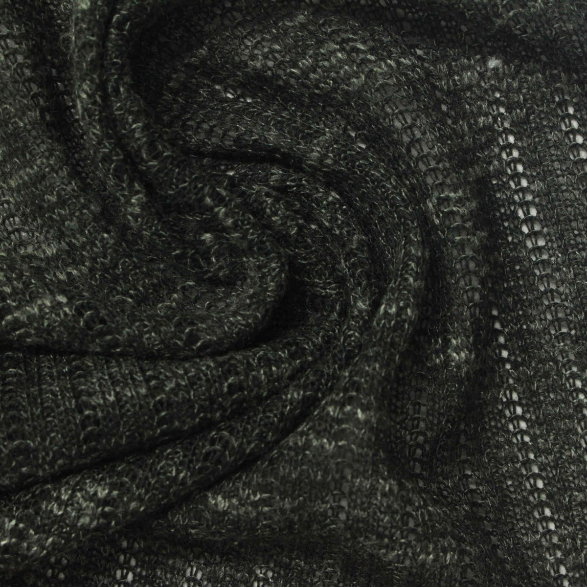 Dark Grey Marl Chunky Knit, Polyester, 175 gsm, 174 cm