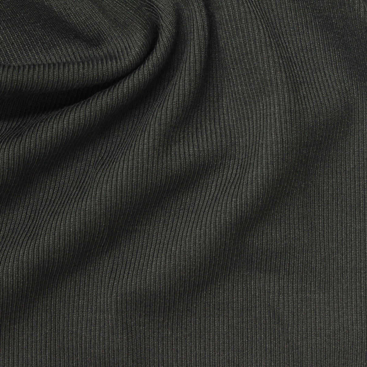 Polyester Stretch Rib Knit Fabric, 275 gsm, 158 cm — Green