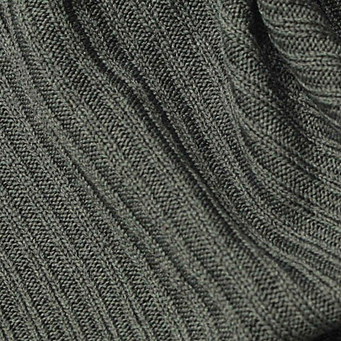 Dark Grey Rib Knit, Polyester