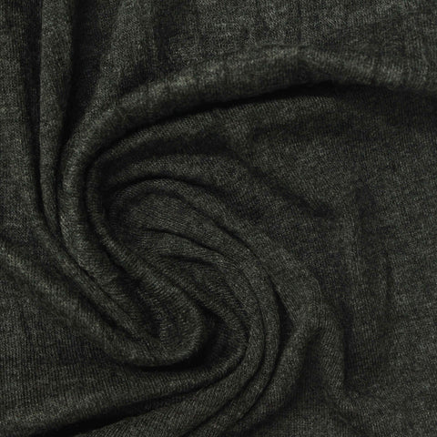 Dark Grey Marl Jersey Knit, Viscose, 165 gsm