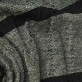 Black Horizontal-Stripe Jersey Knit, Viscose — texture