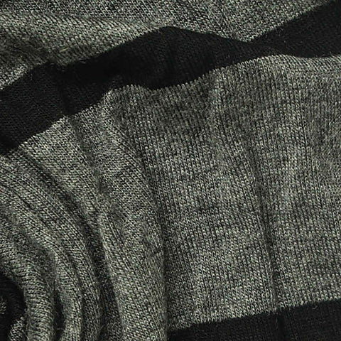 Black Horizontal-Stripe Jersey Knit, Viscose, 180 gsm, 155 cm