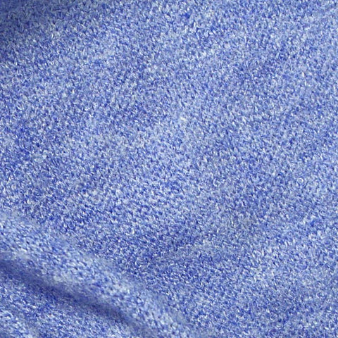 Light Blue Heathered-Marl Chunky Knit, Viscose-Poly, 154 gsm