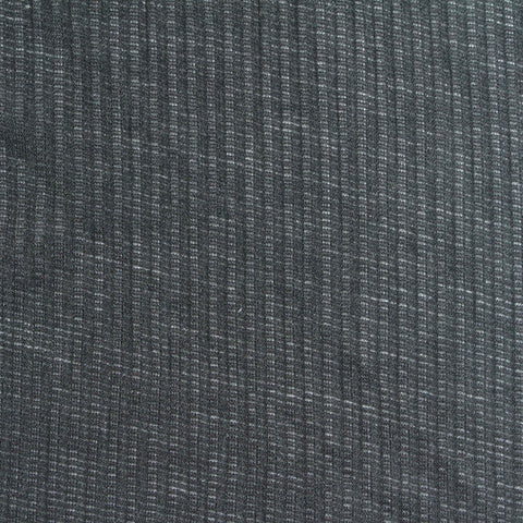 Dark Grey Marl Rib Knit, Polyester, 110 gsm