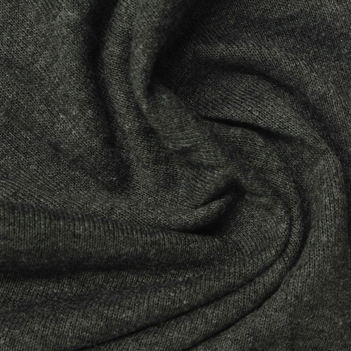 Dark Grey Marl French Terry, Poly-Cotton, 240 gsm