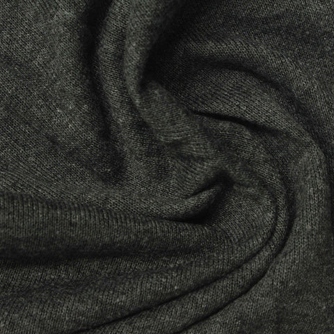 Dark Grey Marl French Terry, Poly-Cotton, 240 gsm