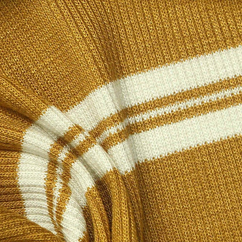 Mustard Horizontal-Stripe Rib Knit, Viscose