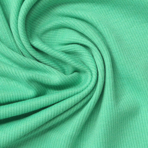 Polyester Stretch Rib Knit Fabric, 215 gsm, 125 cm — Green, ref EF-261628