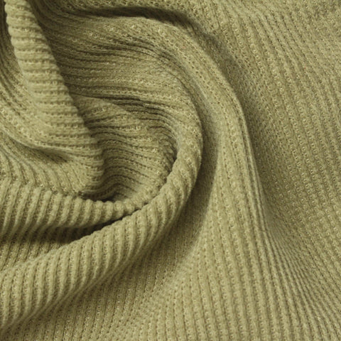 Polyester Stretch Knit Fabric, 281 gsm, 176 cm — Khaki