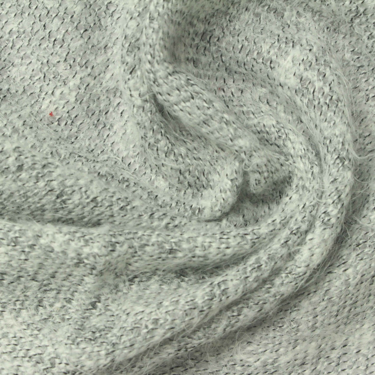 Light Grey Marl Chunky Knit, Polyester, 170 gsm